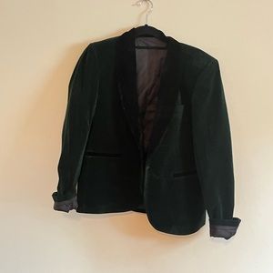 Pine Velvet Cropped Jacket